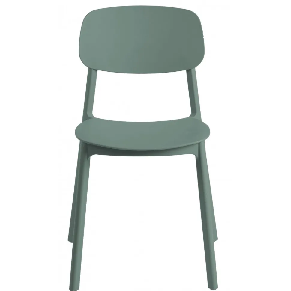 Stol grön plast stapelbar - Arkimedes