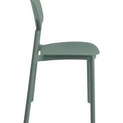 Stol grön plast stapelbar - Arkimedes