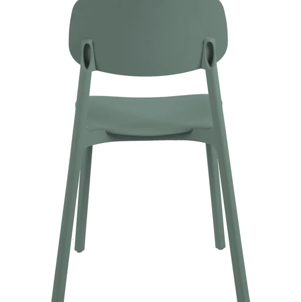 Stol grön plast stapelbar - Arkimedes