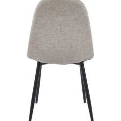 Stol i beige tyg med svarta ben - Carisma + Stolsdyna