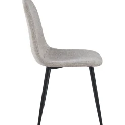 Stol i beige tyg med svarta ben - Carisma + Stolsdyna