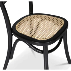 Stol i böjträ med rotting sits + Möbeltassar