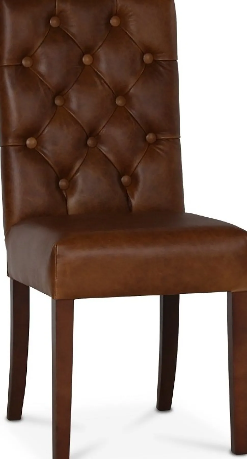 Stol i brunt anilinläder