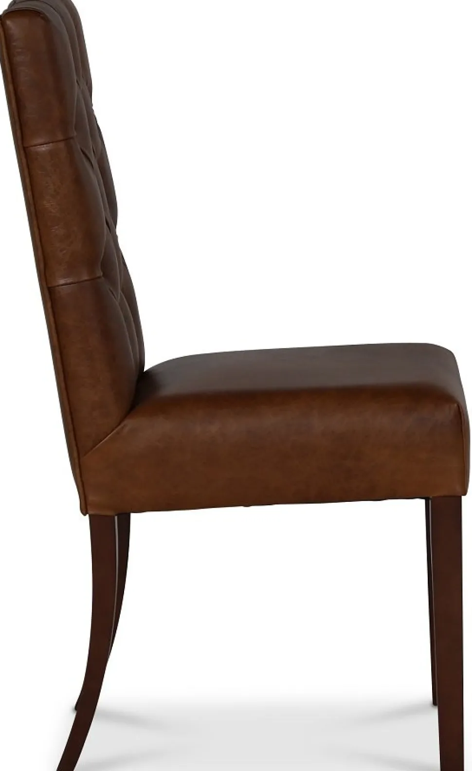 Stol i brunt anilinläder