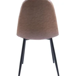 Stol i brunt läderutseende