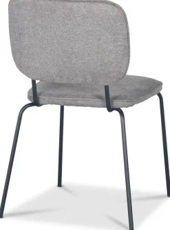 Stol i grått tyg med svarta ben + Fläckborttagare för möbler