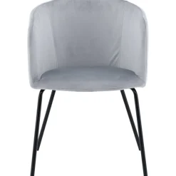 Stol i ljusgrå sammet