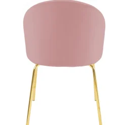 Stol i rosa sammet guldiga ben + Möbeltassar