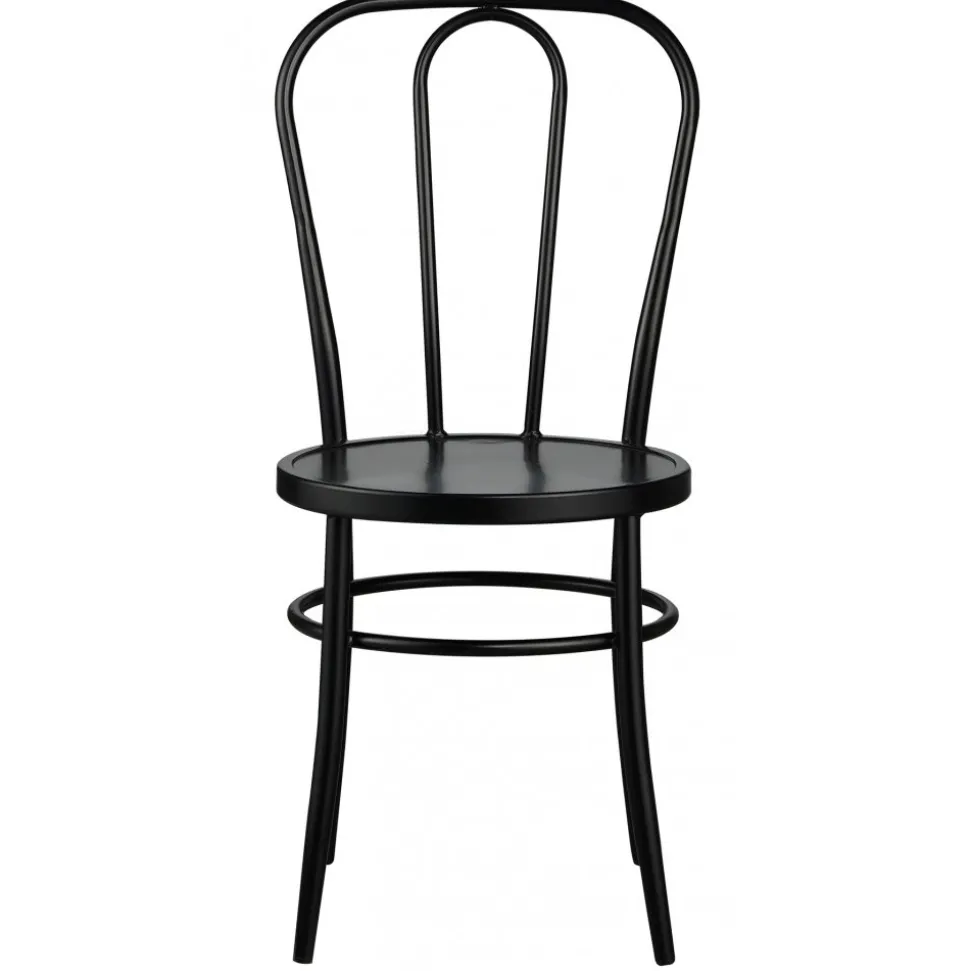 Stol i svart metall - No18 + Möbeltassar