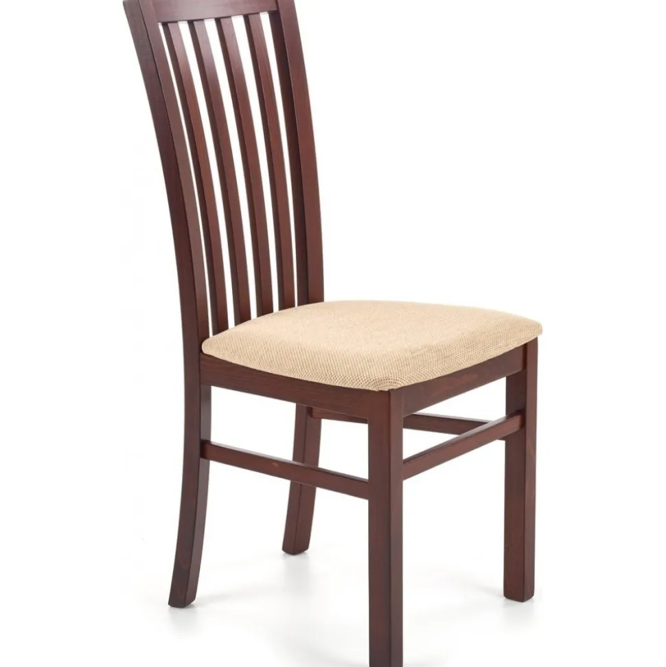 Stol i valnöt / Beige sits