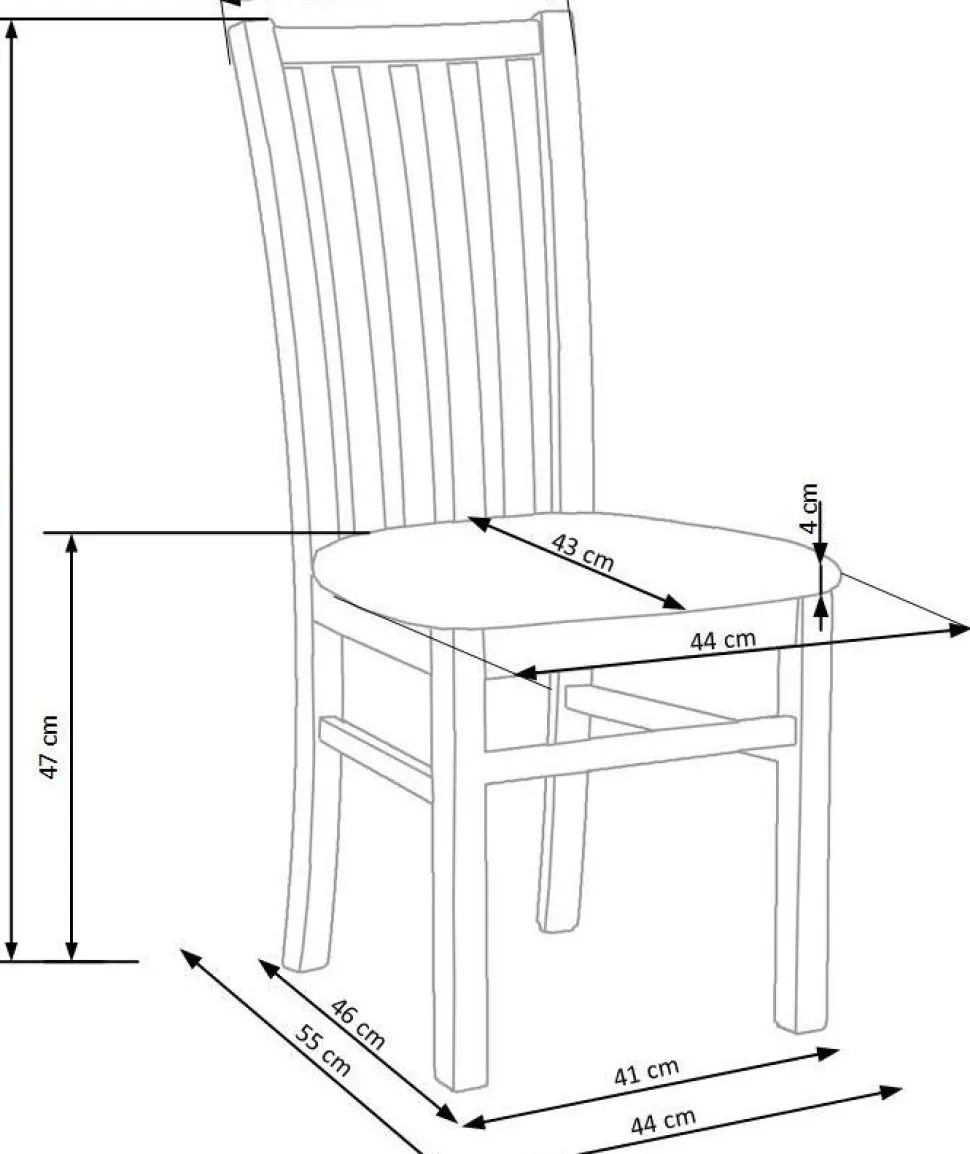Stol i valnöt / Beige sits