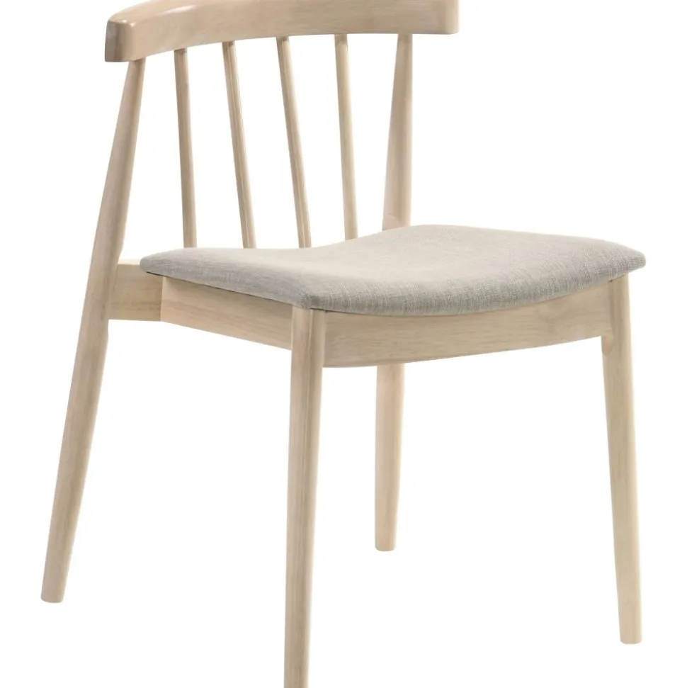 Stol i whitewash med grå sits - Florence