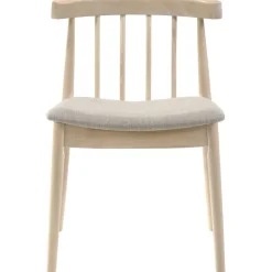 Stol i whitewash med grå sits - Florence