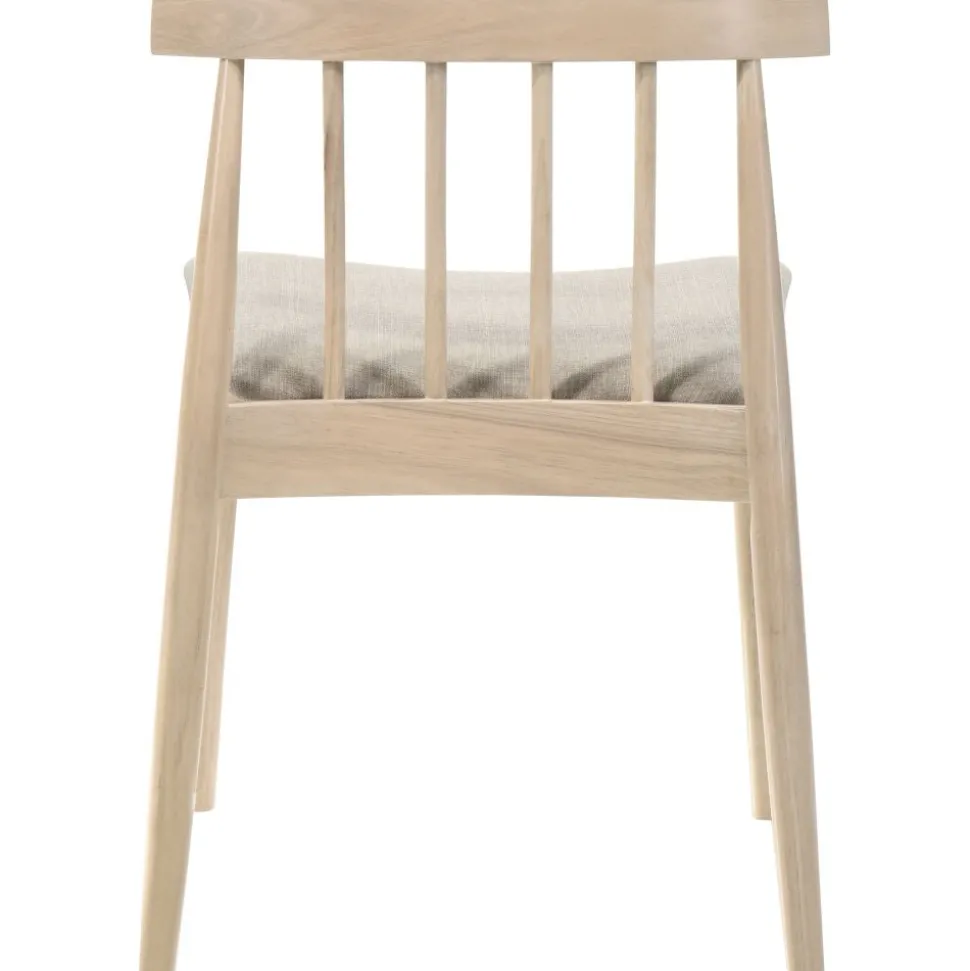 Stol i whitewash med grå sits - Florence