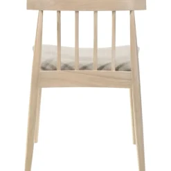 Stol i whitewash med grå sits - Florence + Möbeltassar