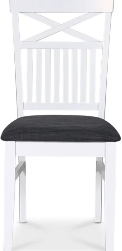 Stol med kryss i ryggen, grå sits - Skagen + Möbeltassar