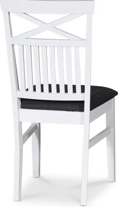 Stol med kryss i ryggen, grå sits - Skagen + Möbeltassar