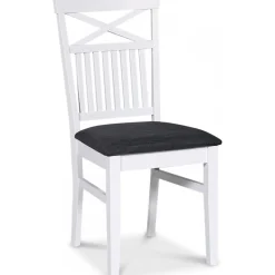 Stol med kryss i ryggen, grå sits - Skagen