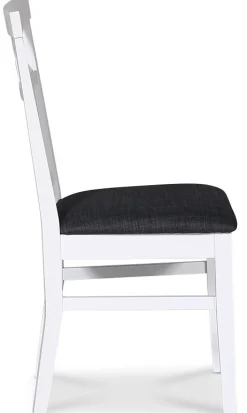 Stol med kryss i ryggen, grå sits - Skagen