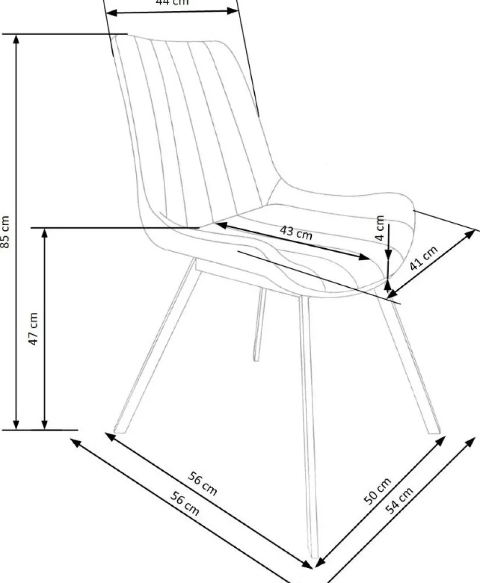 Stol Myron - Grå vintage