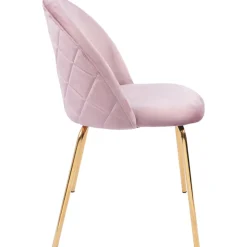 Stol rosa med guldiga ben - Plaza + Möbeltassar