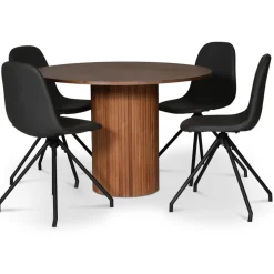 Stol snurrbar i svart PU + Möbeltassar