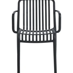 Stol svart plast stapelbar