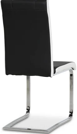 Stol svart pu kromade ben - Denver