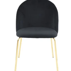 Stol svart sammet med ben i mässing - Giovani + Fläckborttagare för möbler