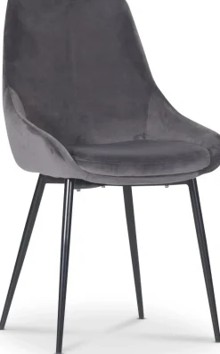 Stol Theo i grå sammet + Textilrengöring för möbler