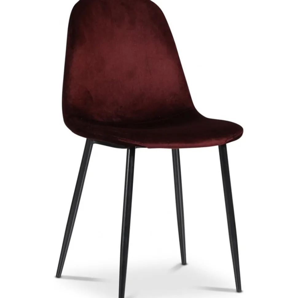 Stol vinröd sammet - Carisma + Textilrengöring för möbler
