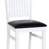 Stol vit med svart sits - Fårö + Möbeltassar