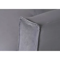 Stor fåtölj i mörkgrå sammet - 138 cm bred + Textilrengöring för möbler