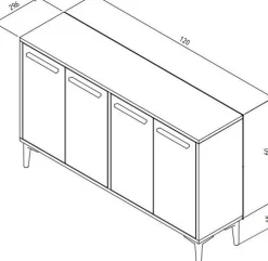 Stria skänk - Antracit