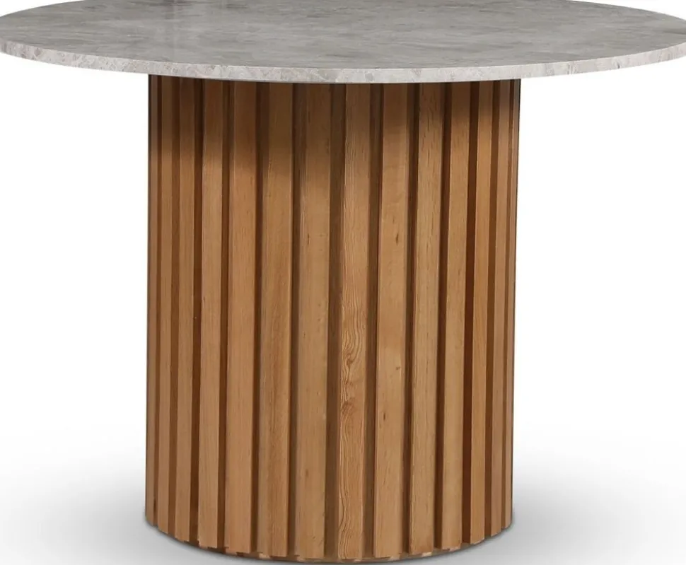 Sumo runt marmorbord Ø105 cm - Oljad ek