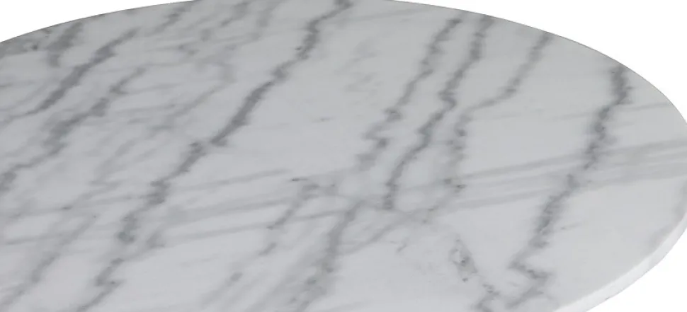 Sumo Soffbord i marmor Ø85 - Svartbets / Ljus marmor