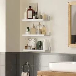 Suwon vägghylla 38 cm, 3-pack - Vit