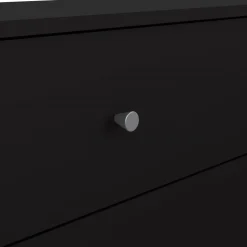 Svart byrå med 3 lådor 72,5 cm bred