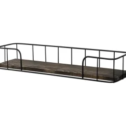 Syringa vägghylla - Svart/natur