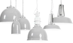 Taklampa Ø30 grålackad metall