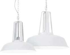 Taklampa Ø42 vitlackad metall