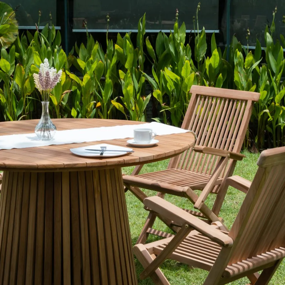 Teakbord Ø120 cm - Saltö