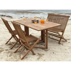 Teaksoffa 100 cm bred - Saltö + Träolja för möbler