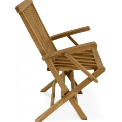 Teakstol med armstöd - Saltö