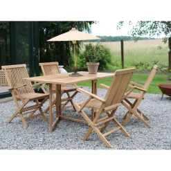 Teakstol med armstöd - Saltö + Textilrengöring för möbler