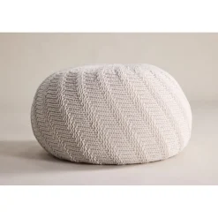 Ted sittpuff Ø45 cm - Offwhite