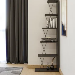 Tellus bokhylla - Antracit/svart