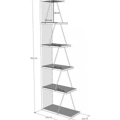Tellus bokhylla - Furu/svart