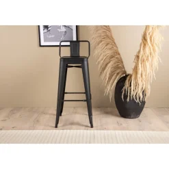 Tempe Flat barstol - Svart