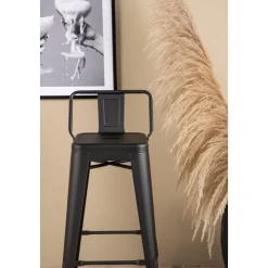 Tempe Flat barstol - Svart